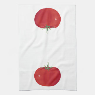Paño De Cocina Pintura del tomate rojo maduro entero con las