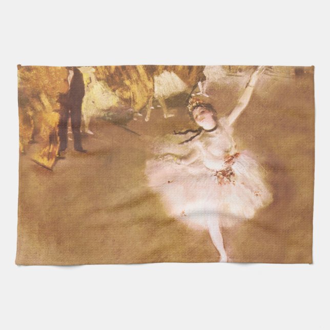 Paño De Cocina Pintura estelar de bailarina de ballet Degas (Horizontal)