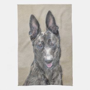 Paño De Cocina Pintura Holandesa de Pastores - Arte Perro Origina