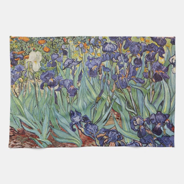 Paño De Cocina Pintura impresionista de Van Gogh Irises (Horizontal)