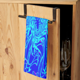 Paño De Cocina Pintura moderna de arte abstracto azul
