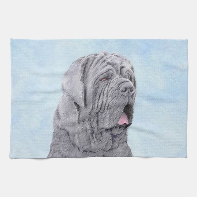 Paño De Cocina Pintura Neopolitana de Mastiff - Arte Perro Origin (Horizontal)