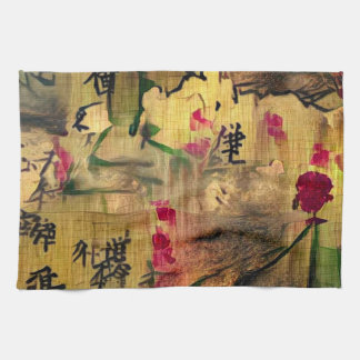 Paño De Cocina Pintura oriental. Estilo japonés