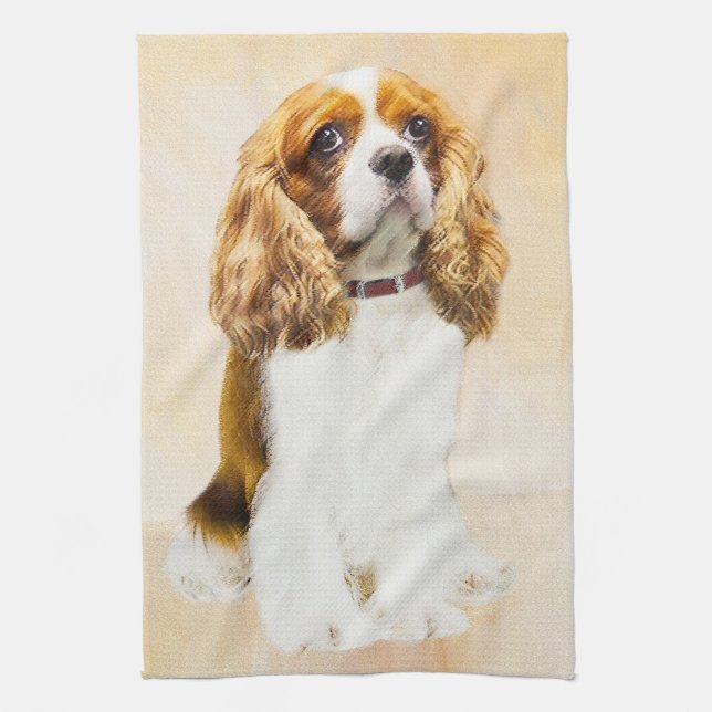 Paño De Cocina Pintura original del Cavalier King Charles Spaniel (Vertical)