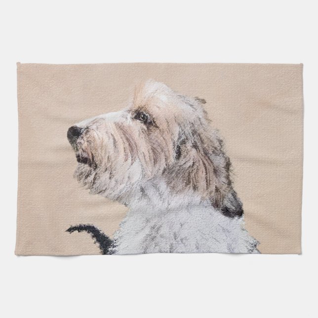 Paño De Cocina Pintura Petit Basset Griffon Vendéen - Arte de per (Horizontal)