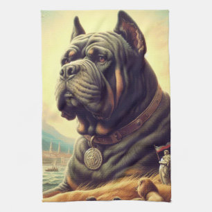 Paño De Cocina Pintura Retro Cane Corso
