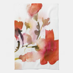 Paño De Cocina Pinturas florales abstractas de la acuarela