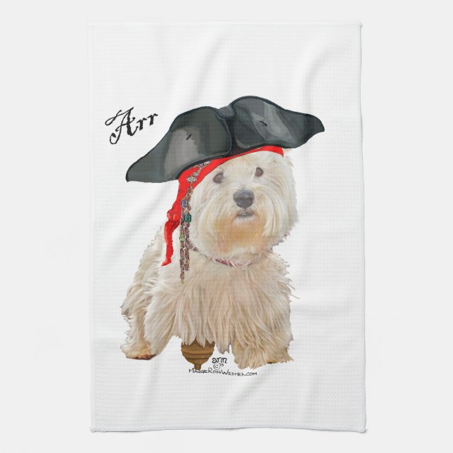 Paño De Cocina Pirata Westie (Vertical)