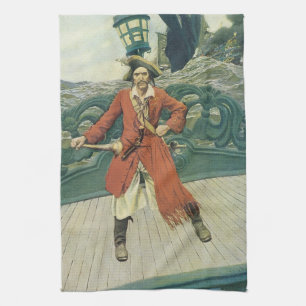 Paño De Cocina Piratas Antiguos, Capitán Keitt por Howard Pyle