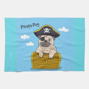 Paño De Cocina Pirate Pug