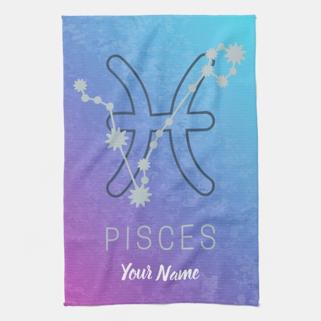 Paño De Cocina Pisces Estrella Zodiaca Signo Horóscopo Constelaci (Vertical)
