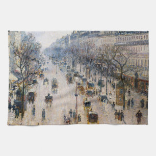 Paño De Cocina Pissarro - Boulevard Montmartre, invierno por la m
