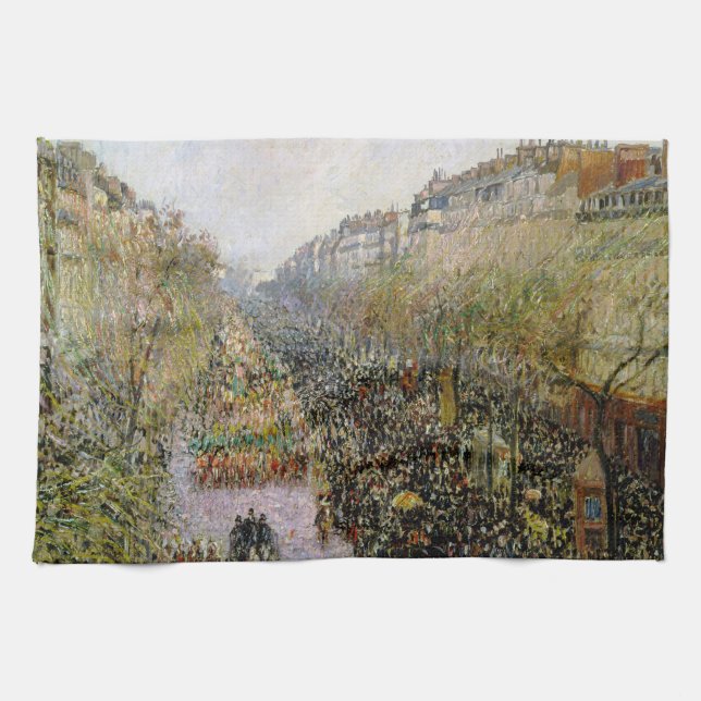 Paño De Cocina Pissarro - Boulevard Montmartre, Mardi Gras (Horizontal)
