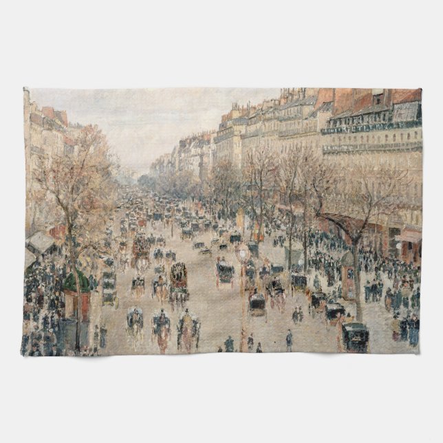 Paño De Cocina Pissarro - Boulevard Montmartre, tarde del sol (Horizontal)