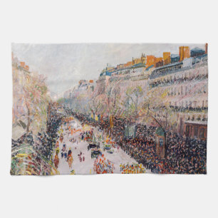 Paño De Cocina Pissarro - Montmartre, Mardi Gras en el Boulevard