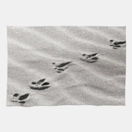 Paño De Cocina Pistas en la foto de arena