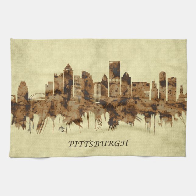 Paño De Cocina Pittsburgh Pennsylvania Cityscape (Horizontal)