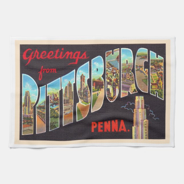 Paño De Cocina Pittsburgh Pennsylvania PA  Large Letter Postcard (Horizontal)