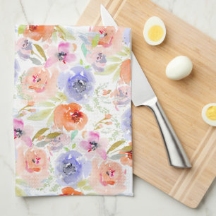 Paño De Cocina PixDezines Acuarela Delicada FloraciónPrimavera