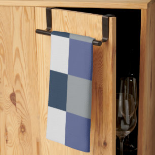 Paño De Cocina Pizarra blanca gris azul de la marina