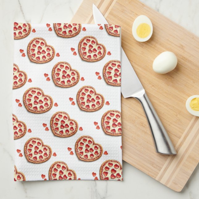 Paño De Cocina Pizza Lover Pattern  (Doblado Cuarto)