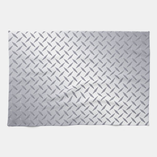 Paño De Cocina Placa de diamante de acero brillante (Horizontal)