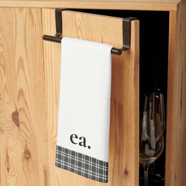 Paño De Cocina Placa negra (Pliegue de tercios)