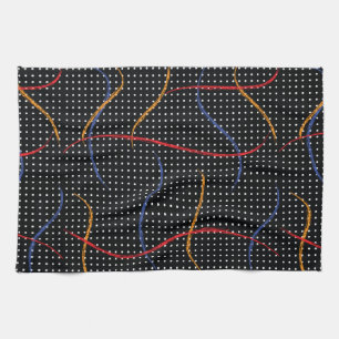 Paño De Cocina Placa y puntos de pintura retro