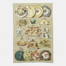 Paño De Cocina Placas de China del inglés del vintage y pedazos