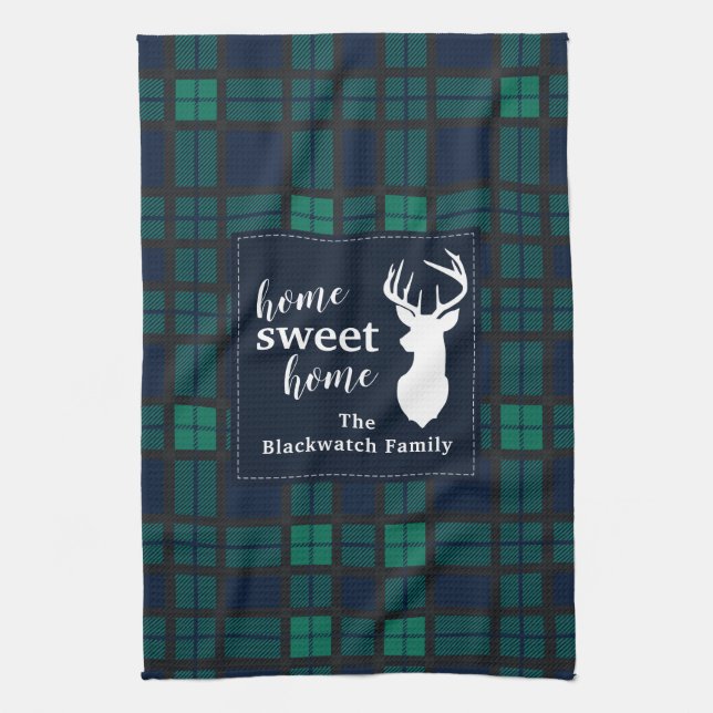 Paño De Cocina Plage Holiday Tartan Clan Blackwatch Personalizado (Vertical)