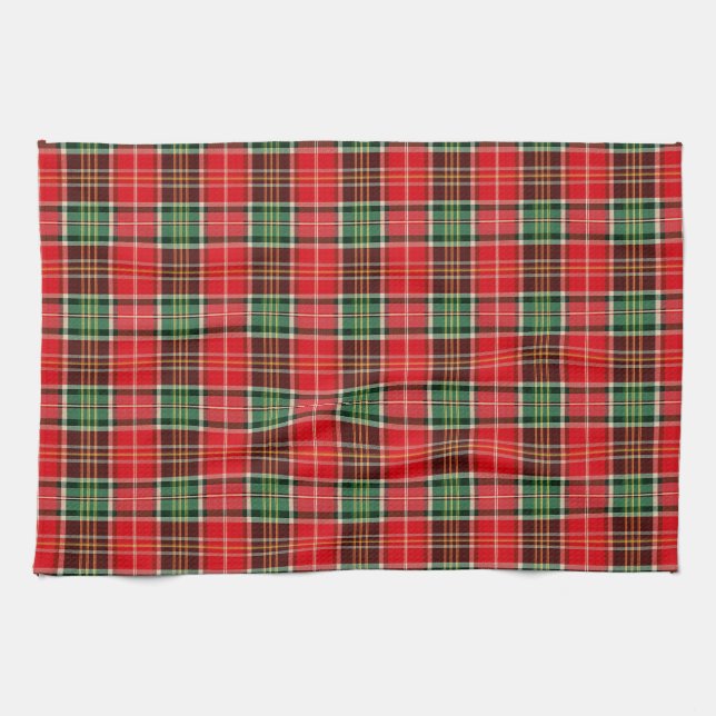 Paño De Cocina Plaid de Navidad Tradicional (Horizontal)