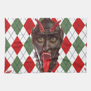 Paño De Cocina plaid navidades krampus