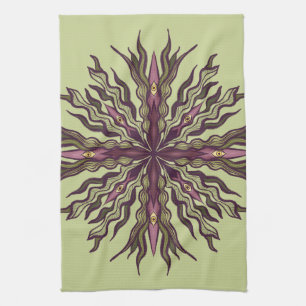 Paño De Cocina Planta de Ojo Psicodélico - Mandala Botánico Surre