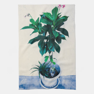 Paño De Cocina Planta del Jatropha en verde natural