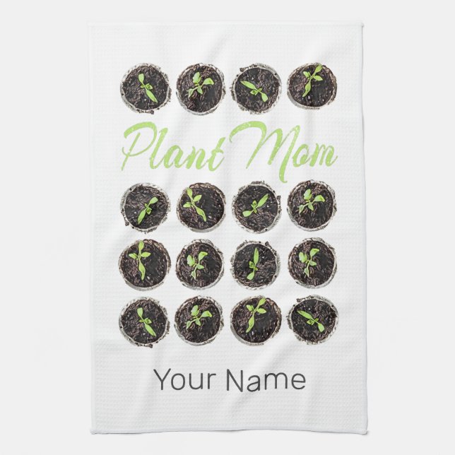 Paño De Cocina Planta Mamá Jardín Flor Hobby Gardener o Florisco (Vertical)
