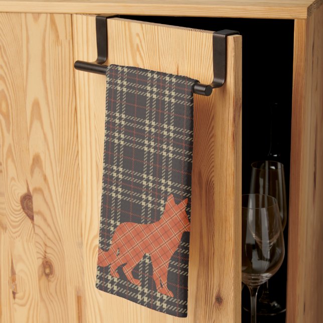 Paño De Cocina Plantado en Fox de Plaid (Pliegue de tercios)