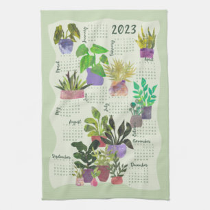 Paño De Cocina Plantas interiores del calendario 2023