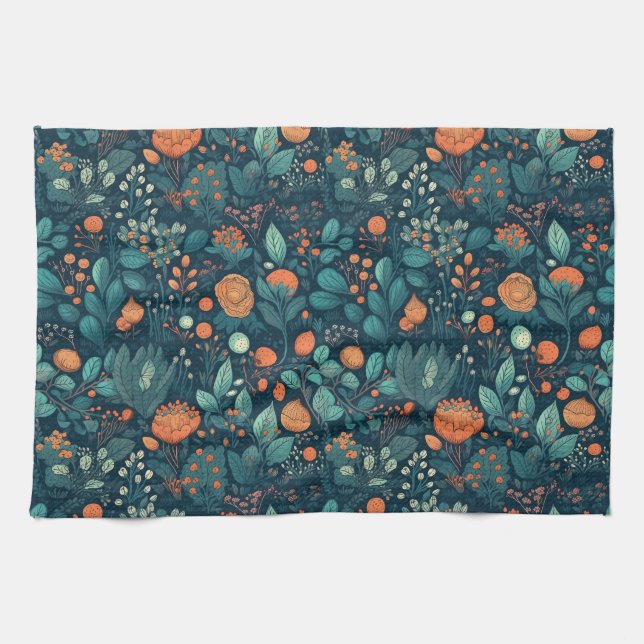 Paño De Cocina Plantas y flores escandinavas (Horizontal)