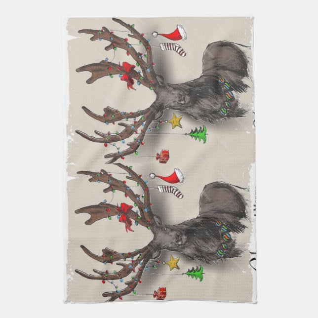 Paño De Cocina Plantilla de ciervos de lujo para mamá (Vertical)