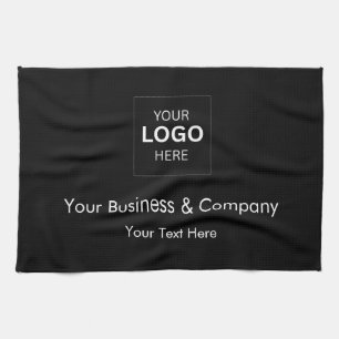 Paño De Cocina Plantilla de logotipo de negocio de lujo negro per