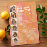 Paño De Cocina Plantilla de receta para receta y fotos familiares<br><div class="desc">Haz una toalla de cocina con tu receta familiar favorita para regalar,  conservar el sake o favorecer la reunión familiar. Usa tu foto o fotos favoritas para hacer un toque divertido para compartir con la familia.</div>