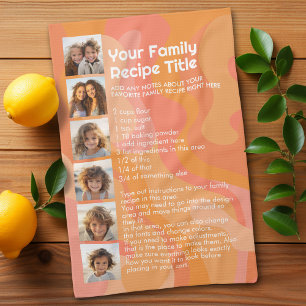 Paño De Cocina Plantilla de receta para receta y fotos familiares