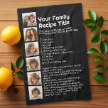 Paño De Cocina Plantilla de receta para receta y fotos familiares<br><div class="desc">Haz una toalla de cocina con tu receta familiar favorita para regalar,  conservar el sake o favorecer la reunión familiar. Usa tu foto o fotos favoritas para hacer un toque divertido para compartir con la familia.</div>