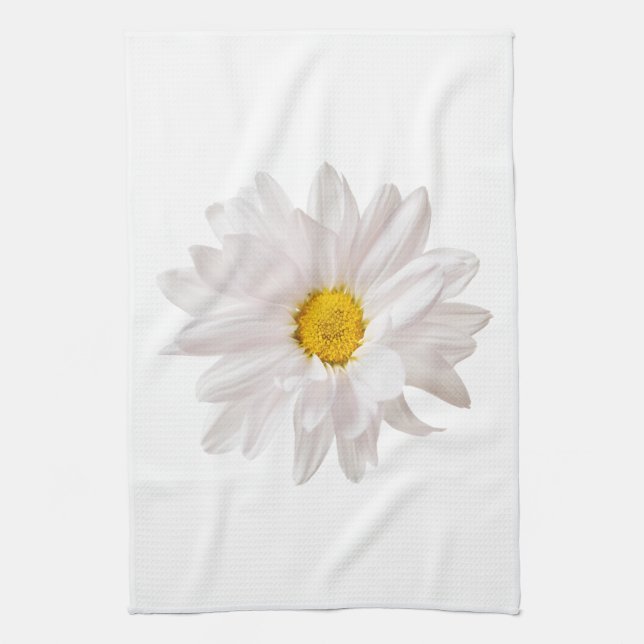 Paño De Cocina Plantilla floral de las margaritas del diseño (Vertical)