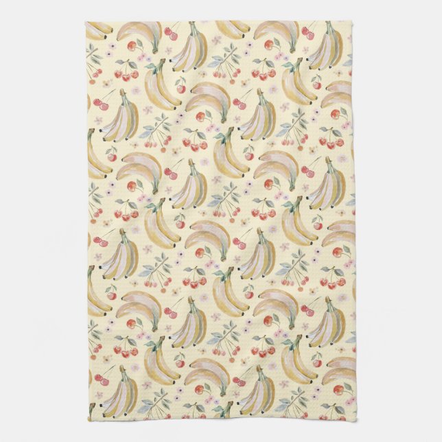 Paño De Cocina Plátanos por Cerezas (Vertical)