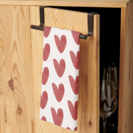 Paño De Cocina Plato Decorativo Corazones Rojos Lindos y Atractiv