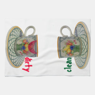 Paño De Cocina Platos limpios y sucios