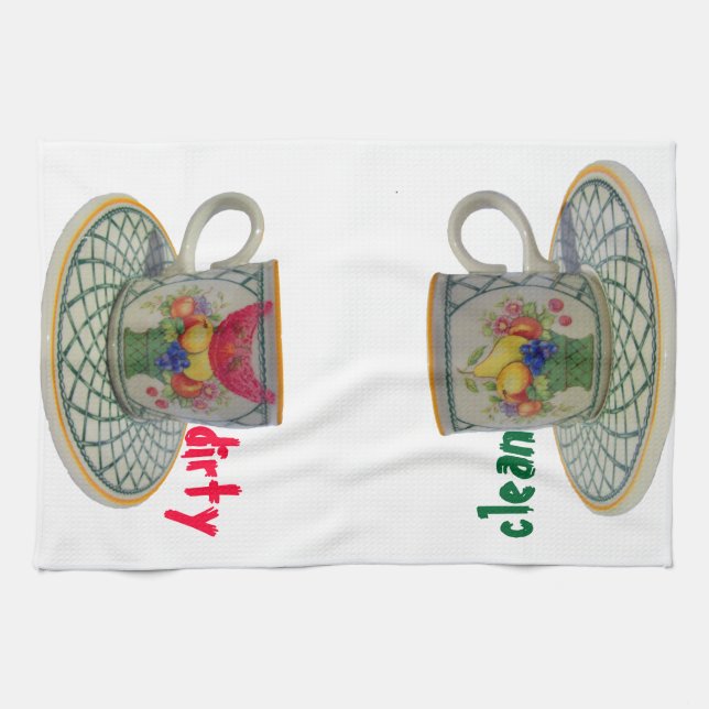 Paño De Cocina Platos limpios y sucios (Horizontal)