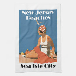 Paño De Cocina Playas de Nueva Jersey ~ Isla del Mar