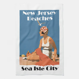 Paño De Cocina Playas de Nueva Jersey ~ Isla del Mar